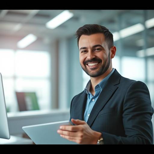 Still from a corporate promotional video for a tech company
